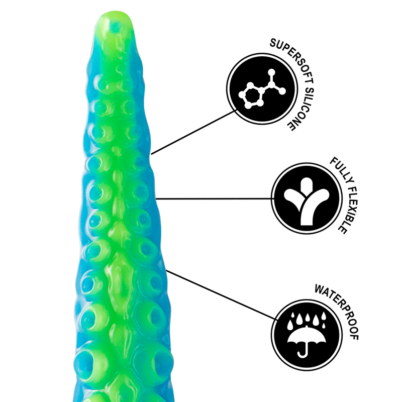 Epic Scylla Fluorescent Thin Tentacle Dildo Small Size