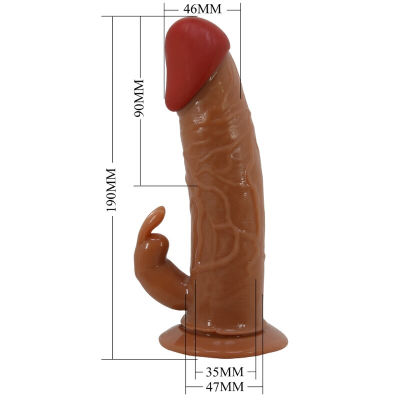 Pretty Love Marion Harness Universal Briefs With Vibration Dildo 19 Cm Brown