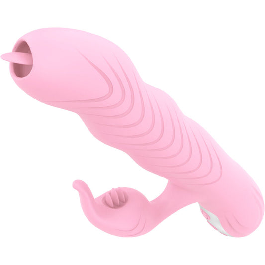 Armony Vibrators Armony - Marcia Vibrator & Thrusting Double Tongue Heat Effect Pink