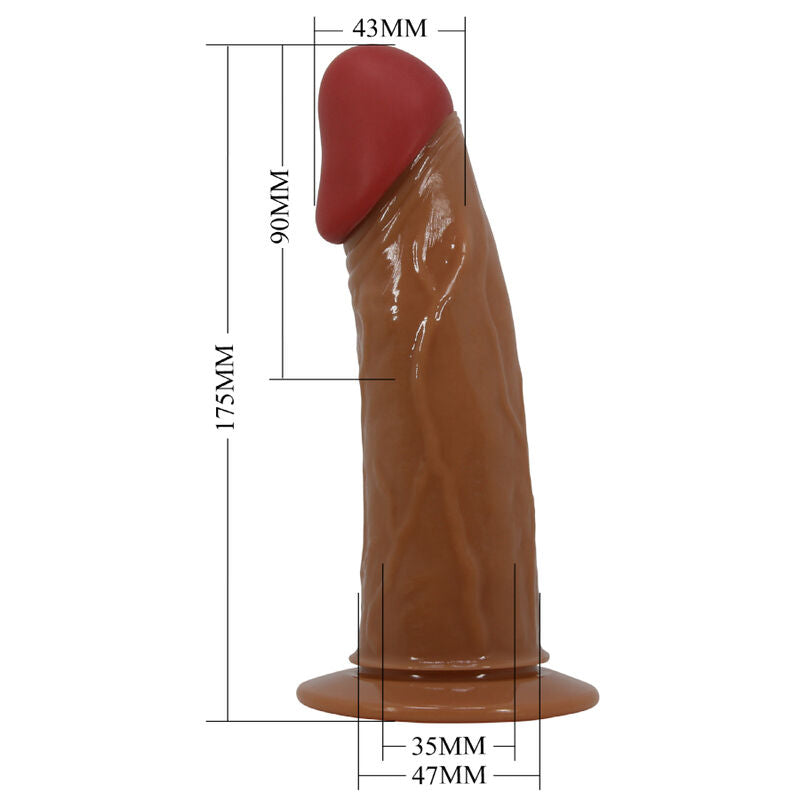 Pretty Love Starks Harness Briefs Multi-Speed Vibration Dildo 17,5 Cm Light Brown