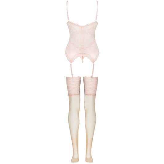 Livco Corsetti Sets Livco Corsetti Fashion - Persinne Peach Set Corset + Panty + Medias