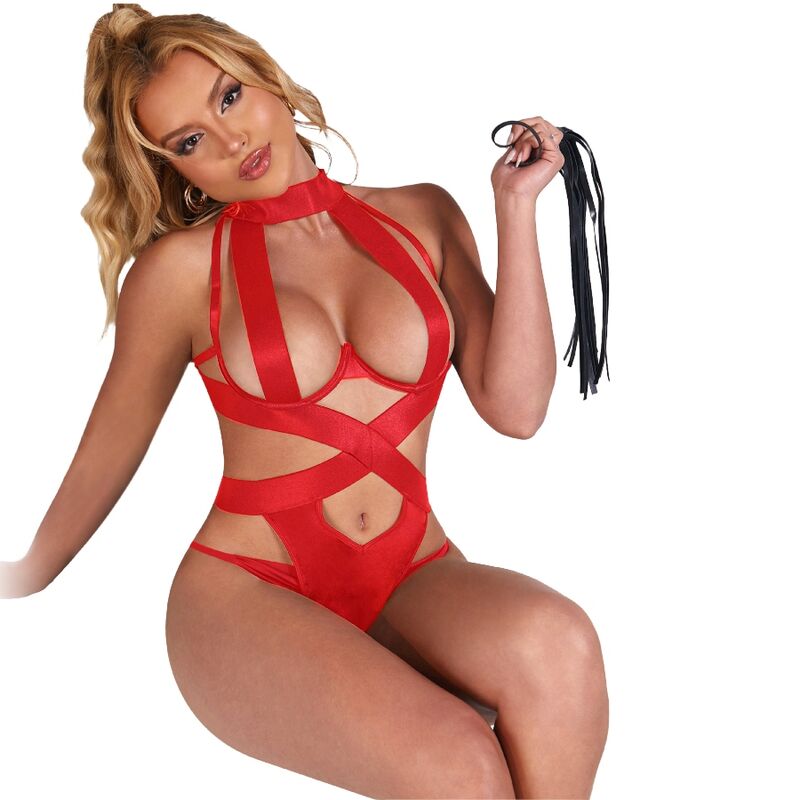 Subblime Bodies Subblime - Body Halter Sexy Con Arnes Rojo S/M