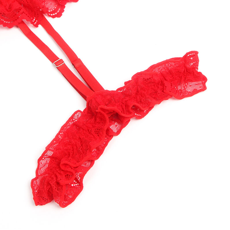 Subblime Bodies Subblime - Teddy Con Liga Detalle Encaje Y Tiras Rojo S/M