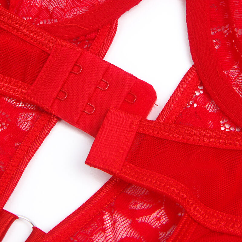 Subblime Bodies Subblime - Teddy Con Liga Detalle Encaje Y Tiras Rojo S/M