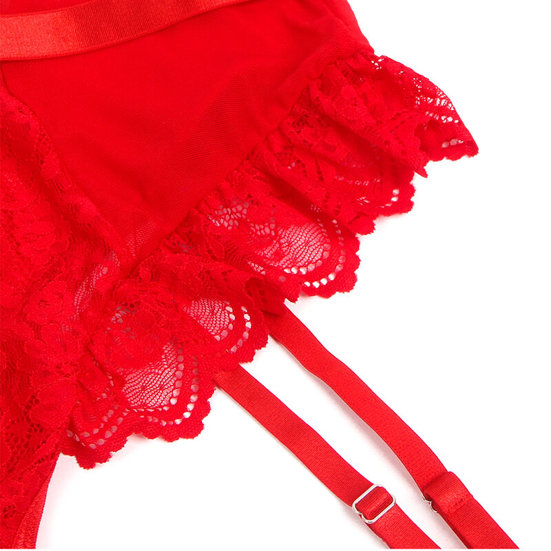 Subblime Bodies Subblime - Teddy Con Liga Detalle Encaje Y Tiras Rojo S/M