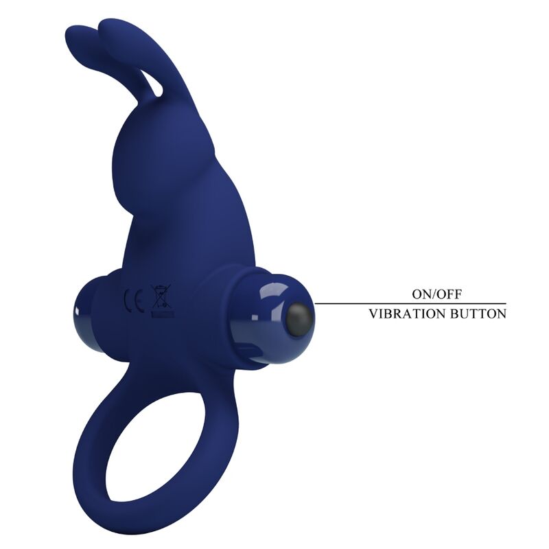 Pretty Love Male Pretty Love - Jiro Rabbit Ring With Vibration Blue
