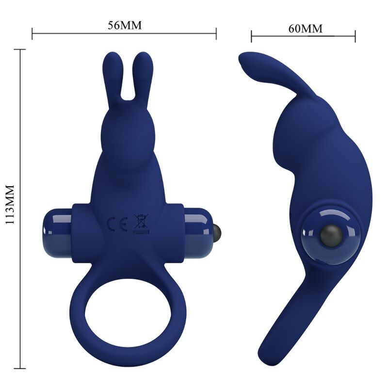 Pretty Love Male Pretty Love - Jiro Rabbit Ring With Vibration Blue