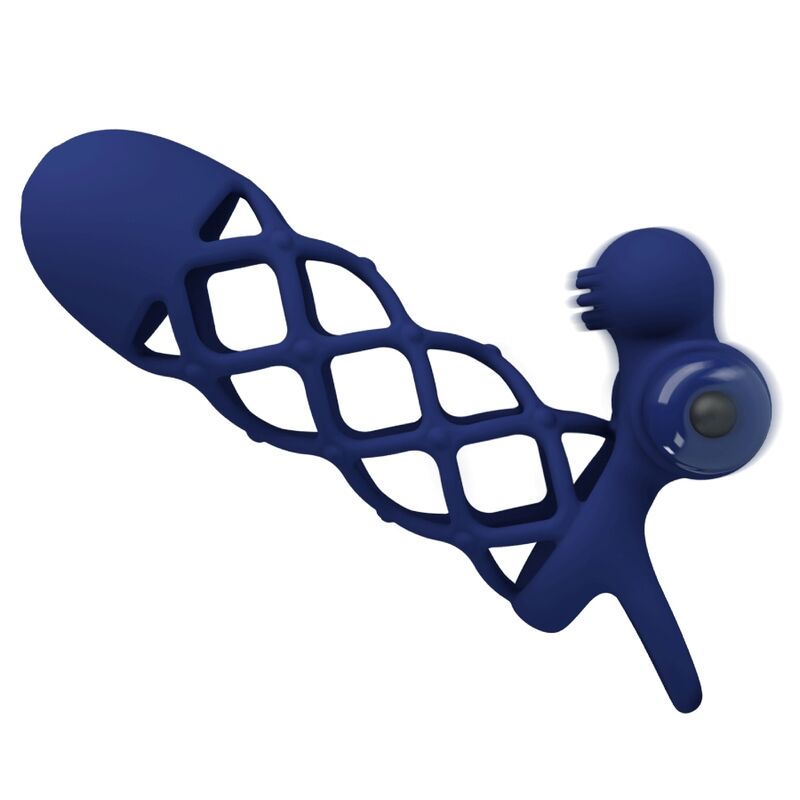 Pretty Love Male Pretty Love - Giann Vibrator Ring With Silicone Sheath Blue