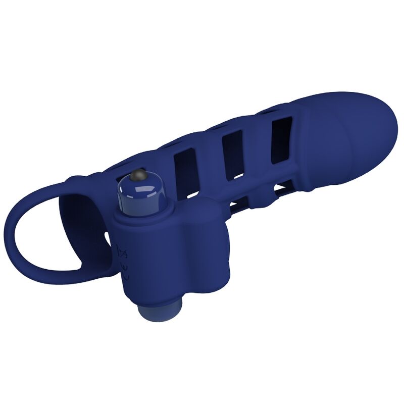 Pretty Love Male Pretty Love - Altaf Vibrator Ring With Silicone Sheath Blue