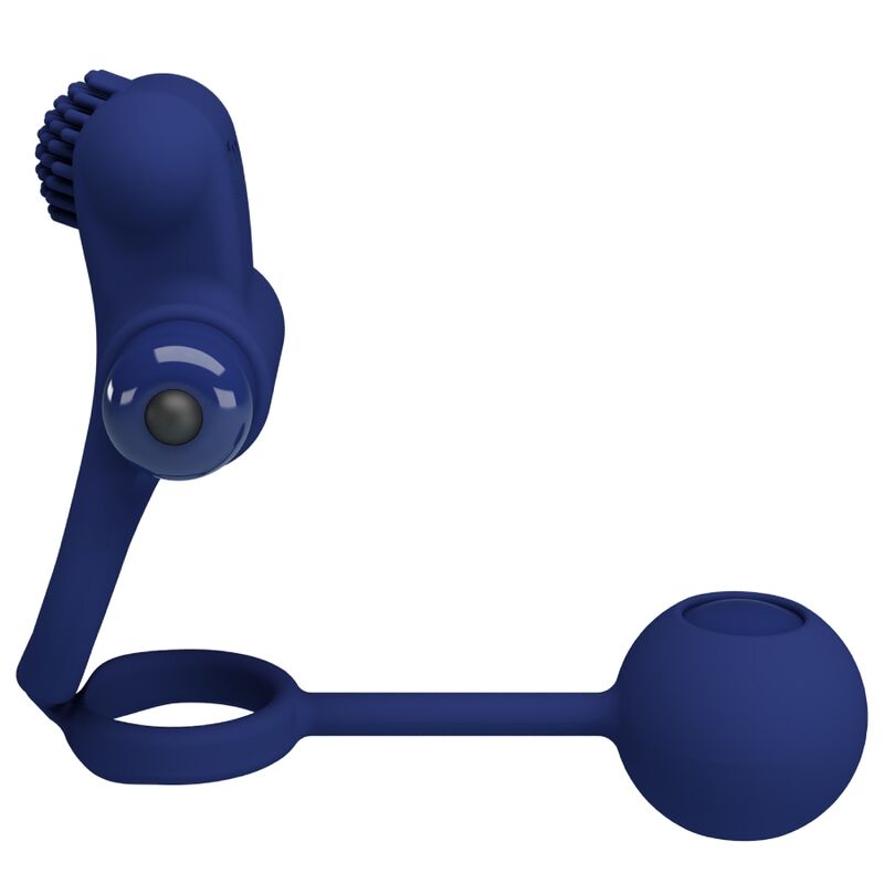 Pretty Love Male Pretty Love - Remington Double Vibrating Ring With Plug Blue
