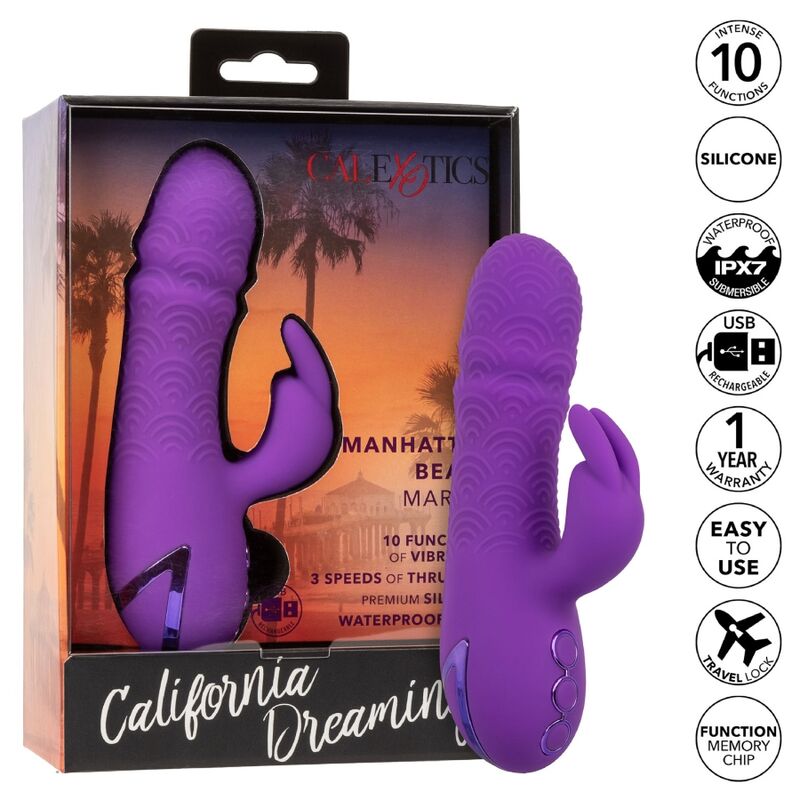 Calexotics Manhattan Beach Marvel Vibrator Rabbit Purple By California Dreaming