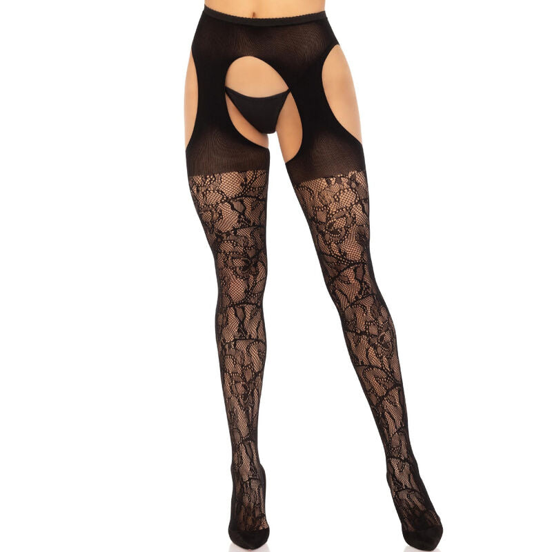 Leg Avenue Hosiery Leg Avenue - Lace Garter Stockings Black
