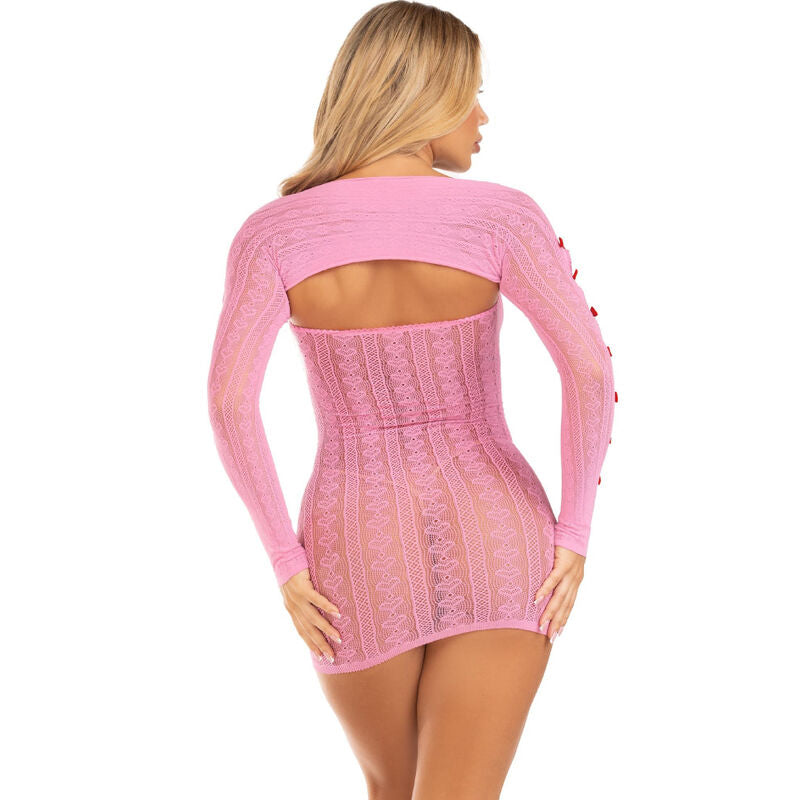 Leg Avenue Dresses Leg Avenue - Dress Heart & Bows Pink One Size