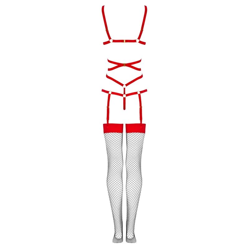 Livco Corsetti Sets Livco Corsetti Fashion - Thiara Lc 20213 Set Body + Medias Roja S/M