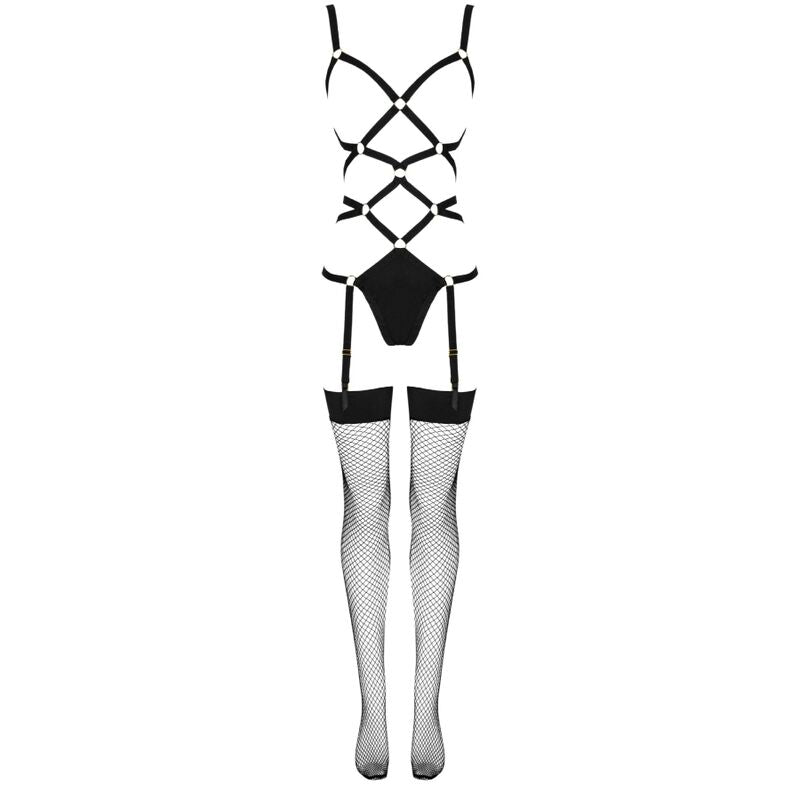 Livco Corsetti Sets Livco Corsetti Fashion - Thiara Lc 20213 Set Body + Medias Negro S/M