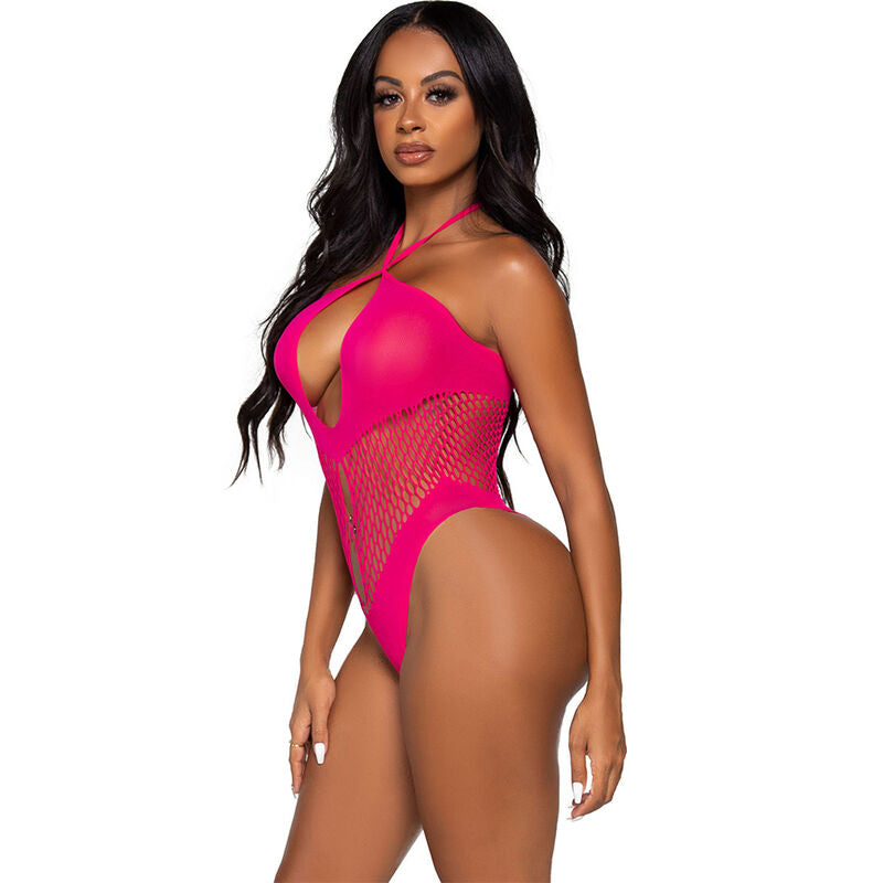 Leg Avenue Bodystockings Leg Avenue - Body Escote Abierto & Cruzado Violeta