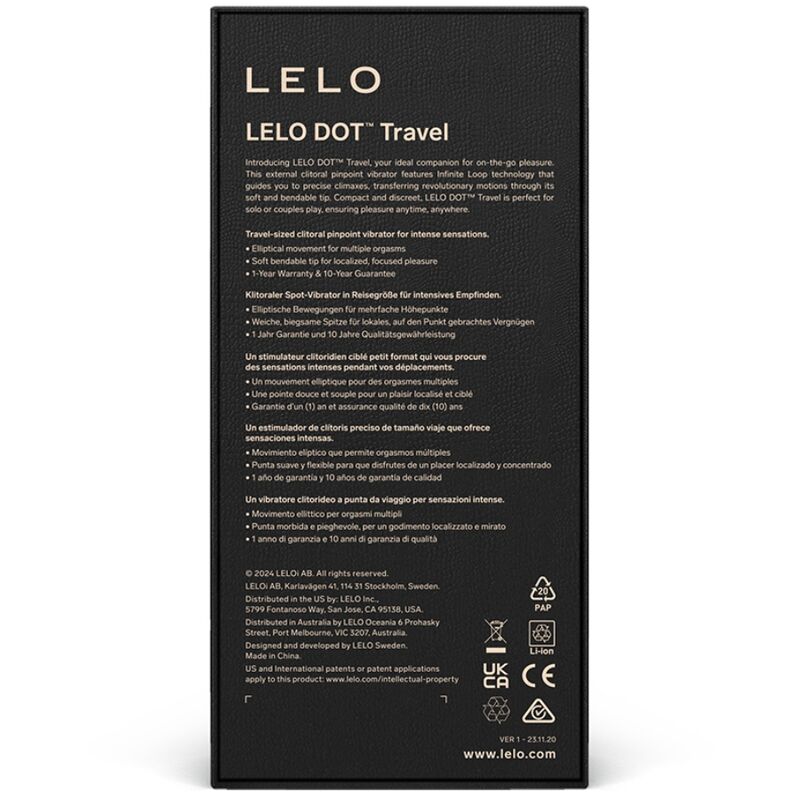 Lelo Dot Travel Clitoris Stimulator Pink