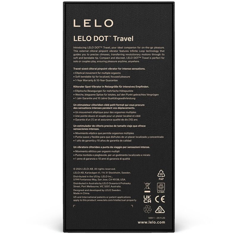 Lelo Dot Travel Clitoris Stimulator Purple
