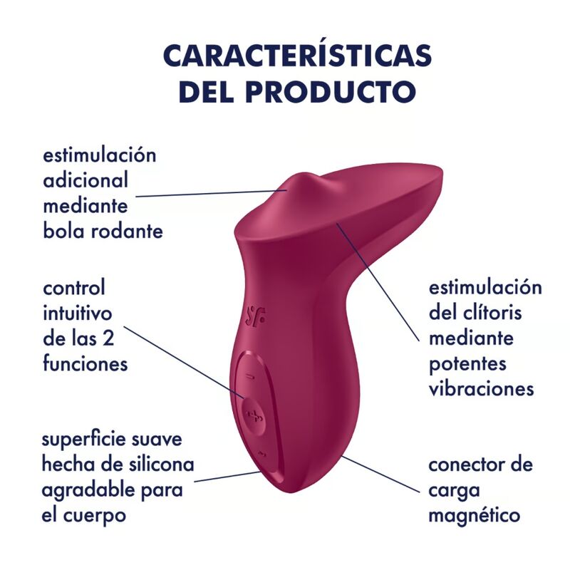 Satisfyer Vibrator Satisfyer - Exciterrr Lay-On Clitoris Berry Vibrator