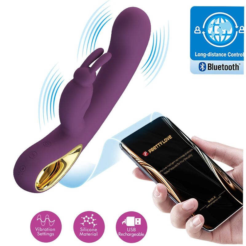 Pretty Love Flirtation Pretty Love - Liam Rabbit Vibrator & G Spot Stimulator Purple