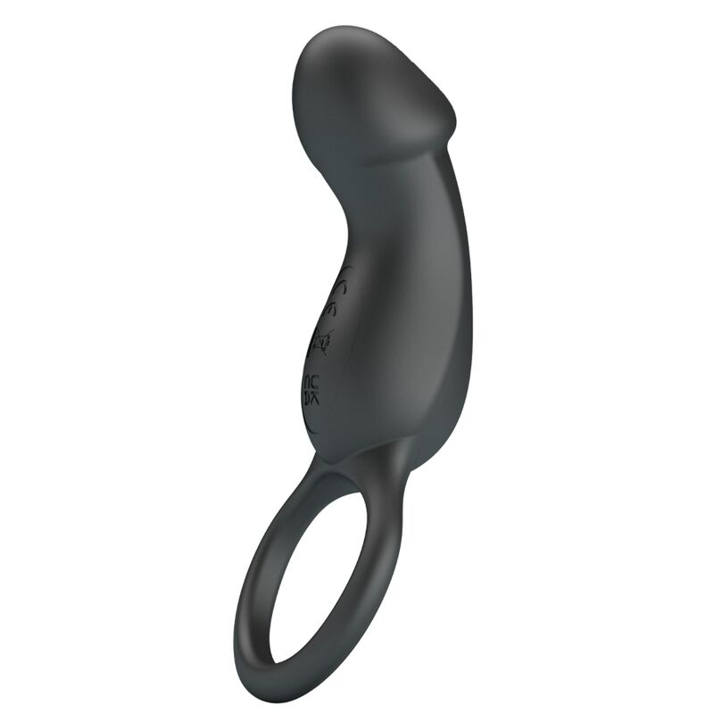Pretty Love Male Pretty Love - Trae Vibrating Black Ring With Stimulator