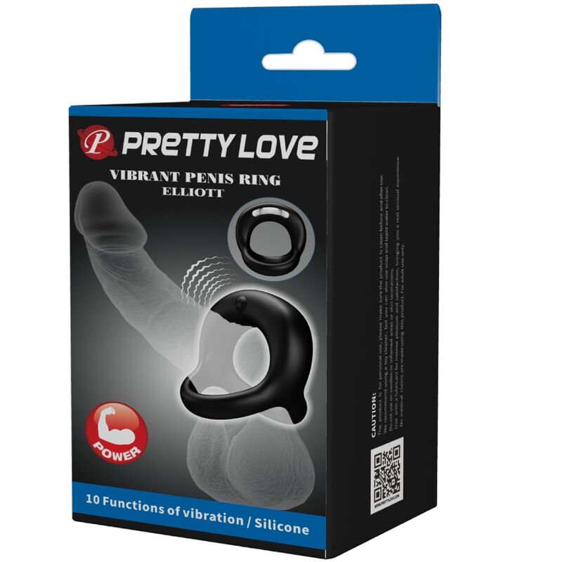 Pretty Love Elliott Black Vibrator Ring