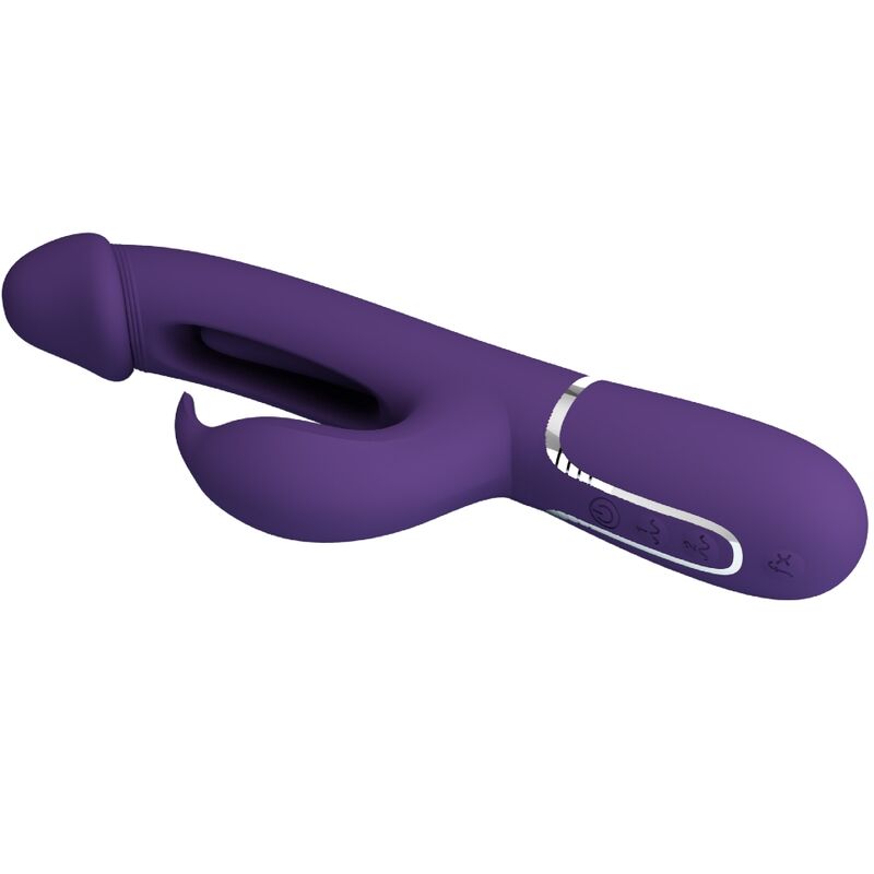 Pretty Love Flirtation Pretty Love - Kampas Rabbit 3 In 1 Multifunction Vibrator With Tongue Violet