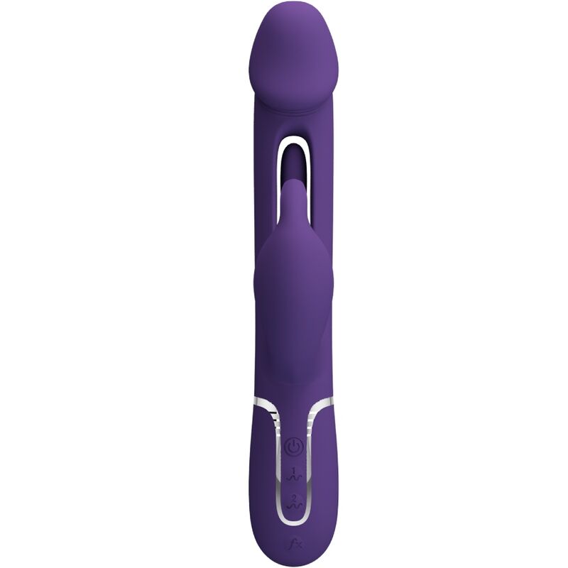 Pretty Love Flirtation Pretty Love - Kampas Rabbit 3 In 1 Multifunction Vibrator With Tongue Violet