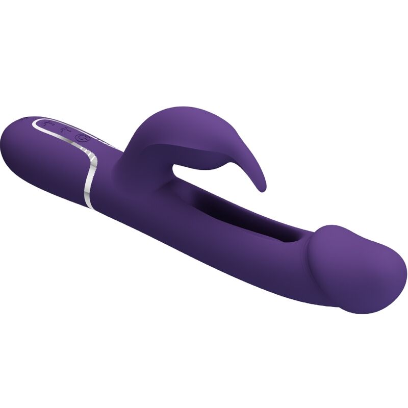 Pretty Love Flirtation Pretty Love - Kampas Rabbit 3 In 1 Multifunction Vibrator With Tongue Violet