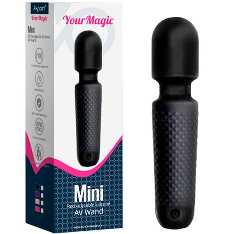 Armony Massagers Armony - Your Magic Massager & Vibrator Rechargeable 10 Vibrations Wand Dots Black