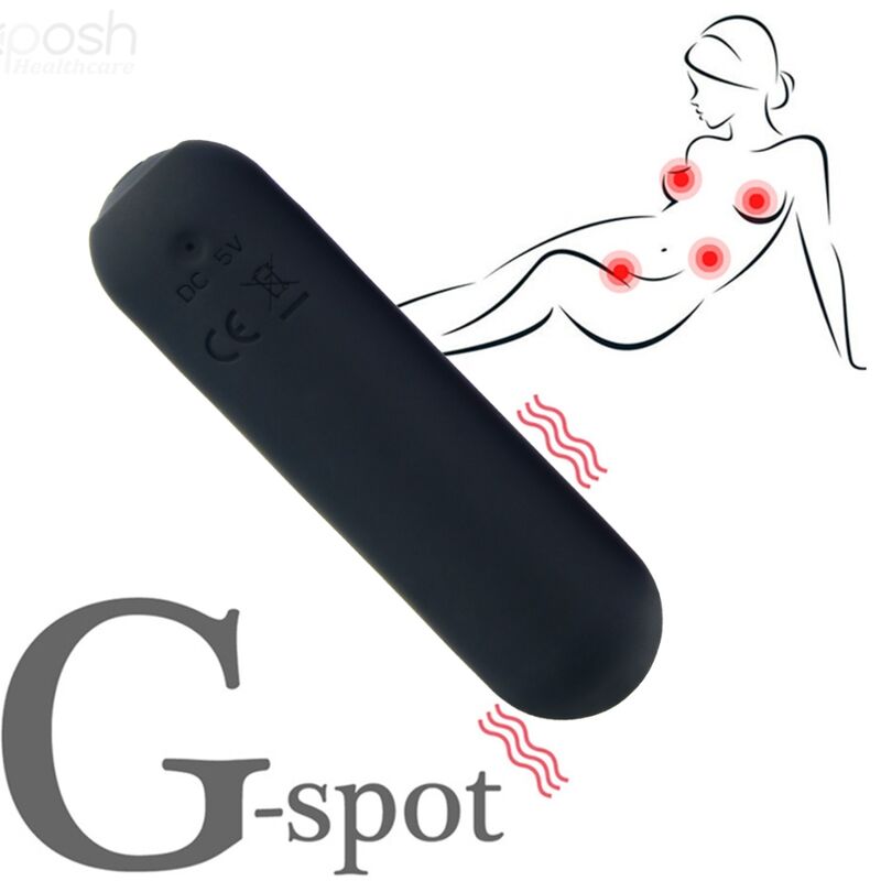 Armony Stimulators Armony - Splash Haha Vibrator Bullet Silicone 10 Vibrations 75 X 19 Cm Black
