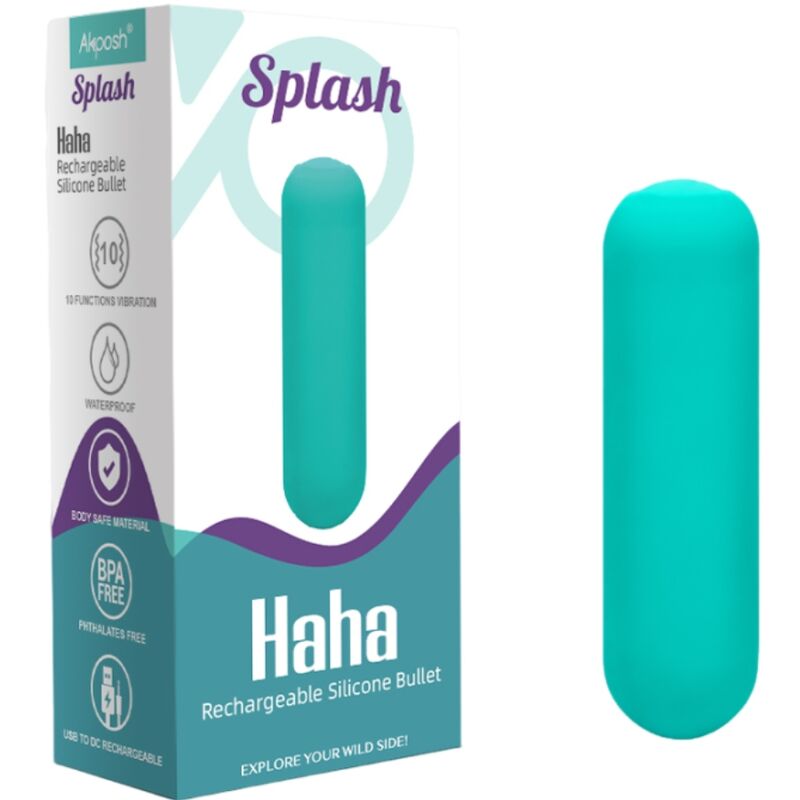 Armony Stimulators Armony - Splash Haha Vibrator Bullet Silicone 10 Vibrations 75 X 19 Cm Green
