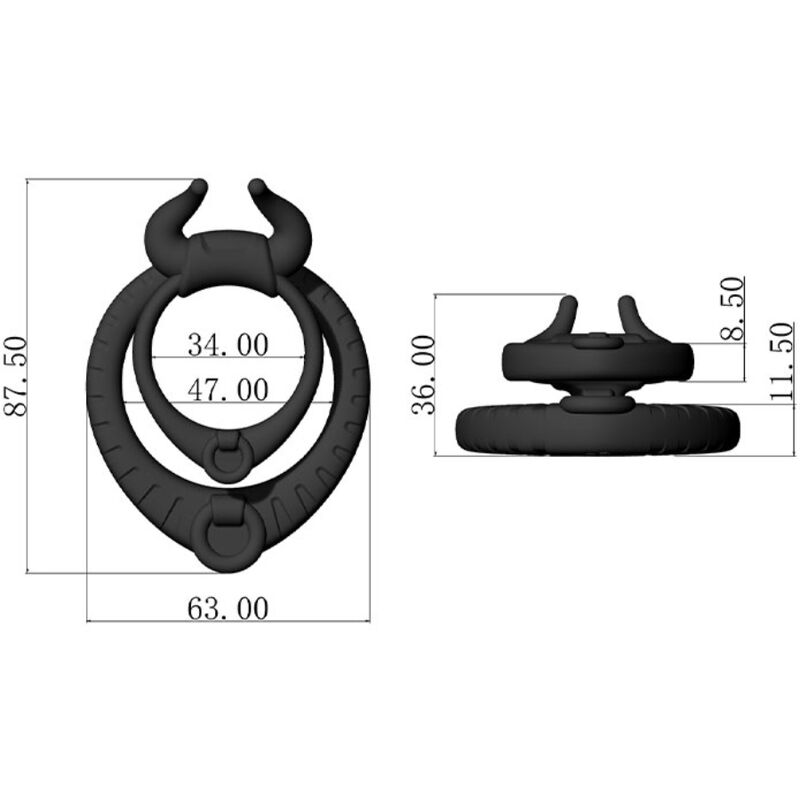 Armony For Him Armony - Bull's Pasion Ring Black