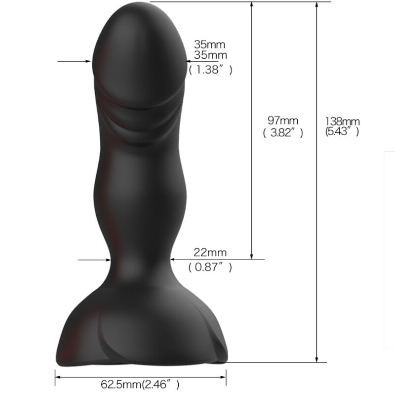 Armony Anal Armony - Extreme A Bloom Rose Vibrator & Anal Plug Remote Control Black