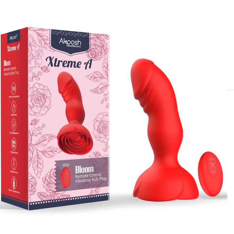 Armony Anal Armony - Extreme A Bloom Rose Vibrator & Anal Plug Remote Control Red