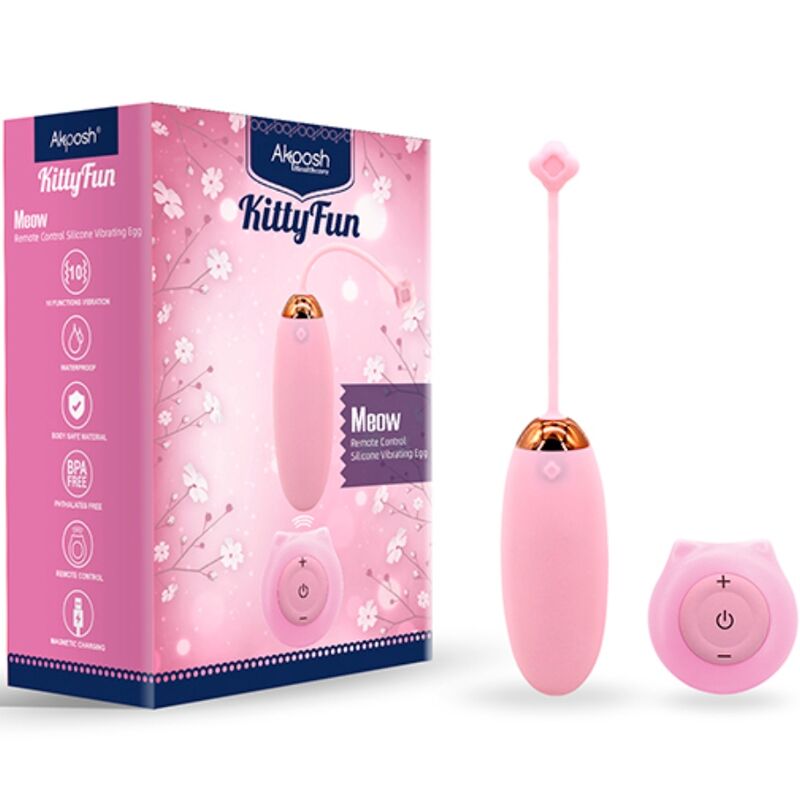 Armony Stimulators Armony - Kitty Fun Egg Vibrator Remote Control 10 Vibrations Pink
