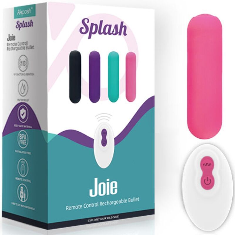 Armony Stimulators Armony - Splash Joie Vibrator Bullet Silicone Remote Control 10 Vibrations 75 X 19 Cm Pink