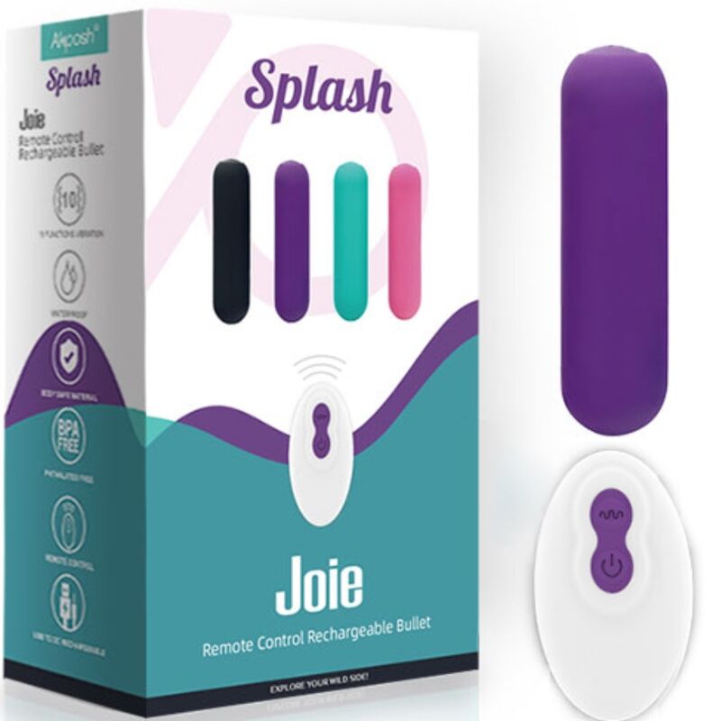 Armony Stimulators Armony - Splash Joie Vibrator Bullet Silicone Remote Control 10 Vibrations 75 X 19 Cm Purple