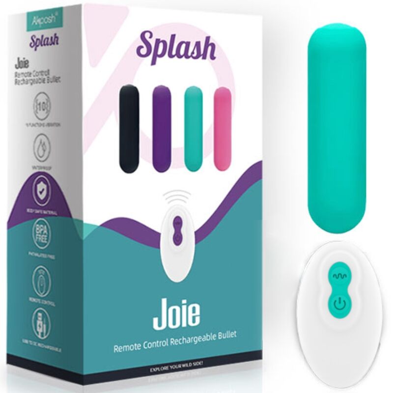 Armony Stimulators Armony - Splash Joie Vibrator Bullet Silicone Remote Control 10 Vibrations 75 X 19 Cm Green