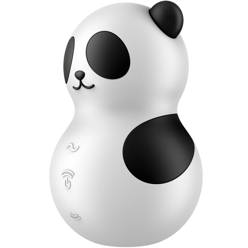 Satisfyer Air Pulse Satisfyer - Pocket Panda Stimulator & Vibrator Black And White