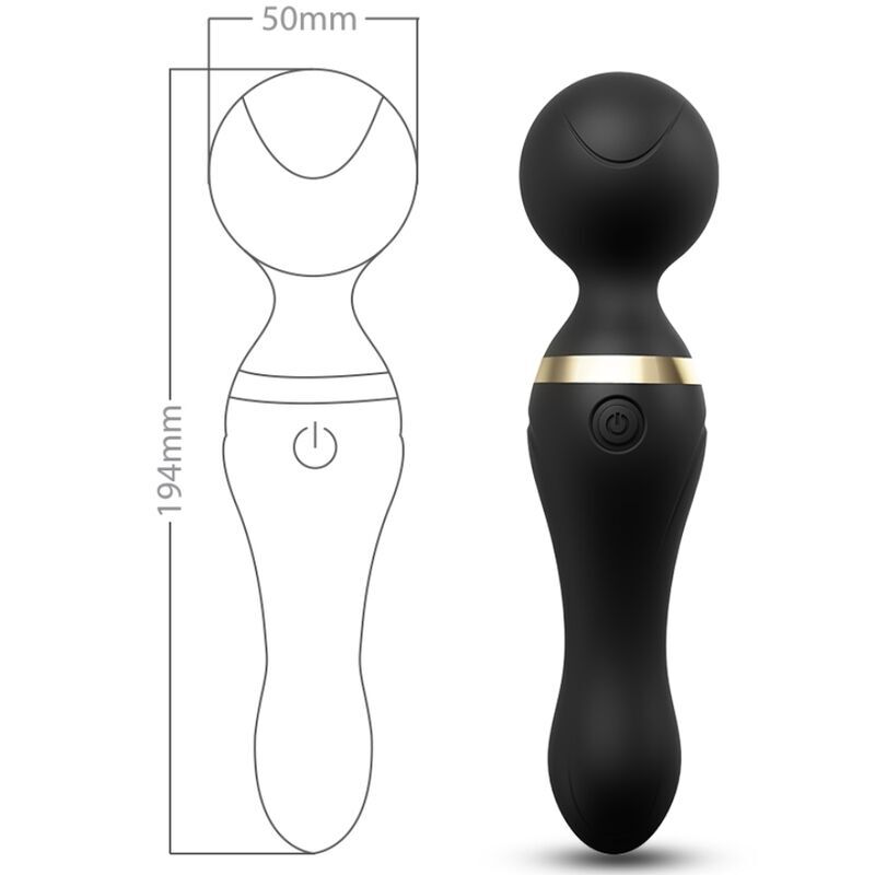 Armony Massagers Armony - Freeza Massager & Vibrator Super Flexible Head Black