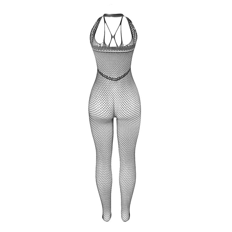 Subblime Bodystockings Subblime - 951788 Long Fishnet Bodystocking With Straps On Chest And Back Black One Size