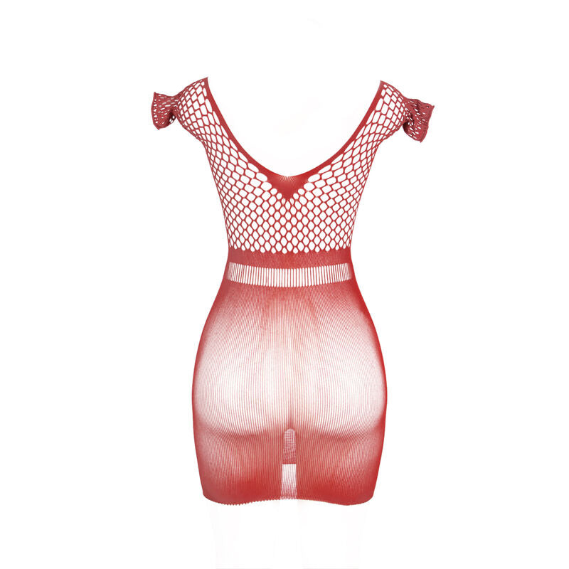 Subblime Dresses Subblime - 951924 Short Red Crochet Grill Dress One Size