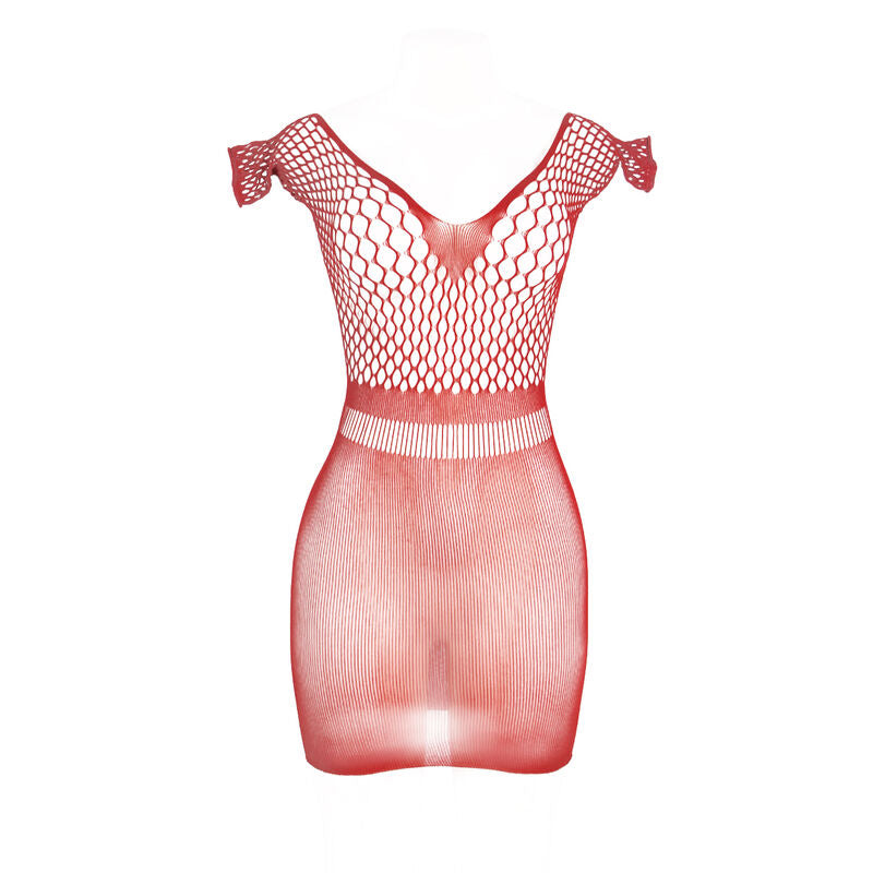 Subblime Dresses Subblime - 951924 Short Red Crochet Grill Dress One Size