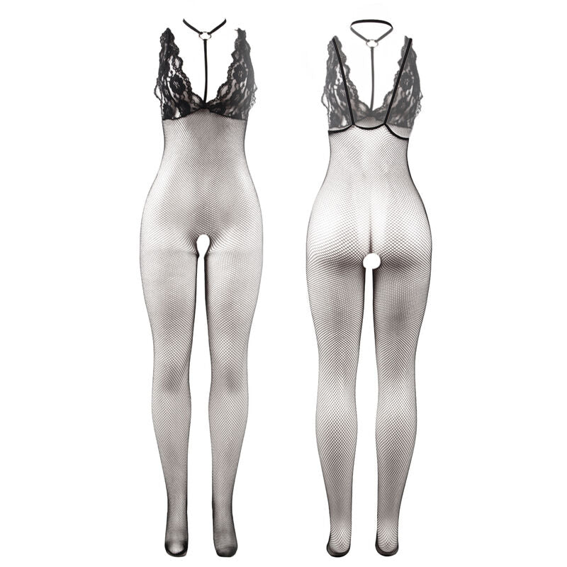 Subblime Bodystockings Subblime - 951993 Black Transparent Fishnet Crotchless Bodystocking One Size