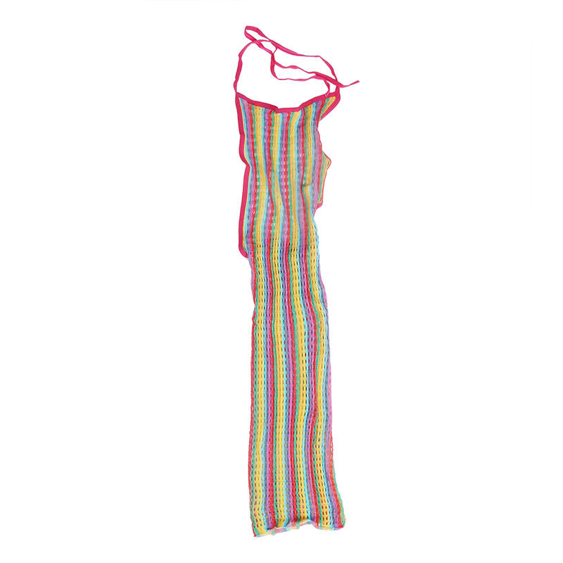 Subblime Dresses Subblime - 952341 Rainbow Fishnet Dress One Size