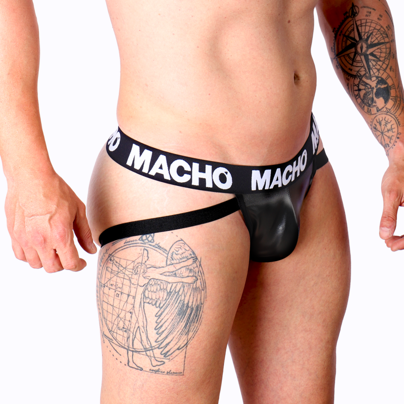 Macho Underwear Macho - Mx25Nc Jock Cuero Negro