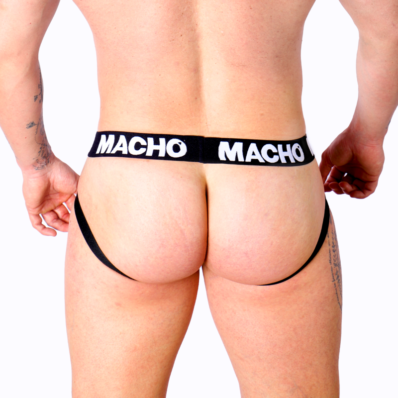 Macho Underwear Macho - Mx27Gr Jock Cuero Gris Beige Xl
