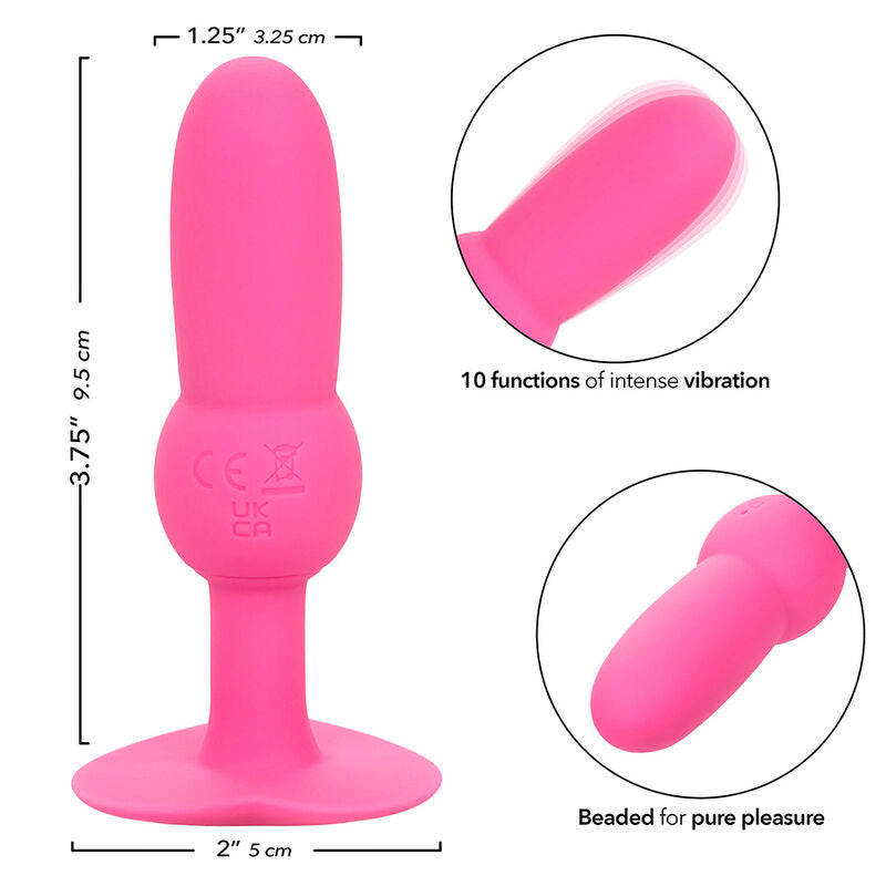 Calexotics First Time Anal Plug Beaded Probe 10 Vibrations Pink