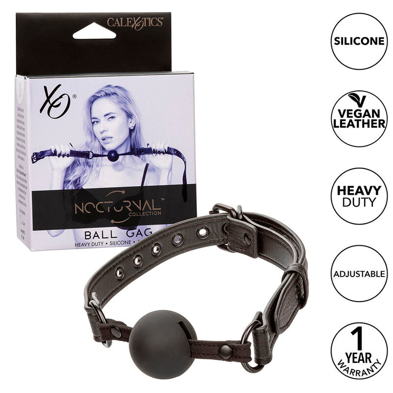 Calexotics Nocturnal Ball Gag Silicone Black